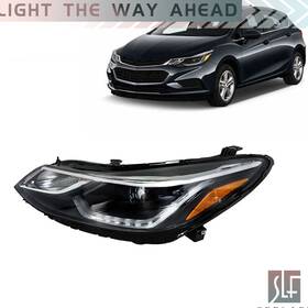 Tl415004dt Seblaff For Chevrolet Cruze 20162019 Driver Halogen Headlight With Led Drl Lh G2u