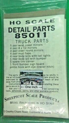 85001-u Sheepscot Scale Products #85011 U Detail Parts Kit Some Truck -more Below