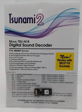Tsu-n18 Soundtraxx 886007 Digital Sound Decoder Electric 6 Function Next