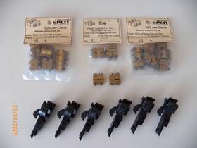 Ss-332-sjc-7.0-2 Split Jaw Lgb Track / Ss-332-sjc-7.0 Mm G Scale Brass Rail Clamps Set Of 24 Ss-332-sjc-7.0-2 Split Jaw Lgb Track / Ss-332-sjc-7.0 Mm G Scale Brass Rail Clamps Set Of 24