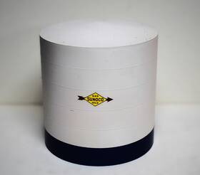 6-12953 Sunoco Lionel Linex Gasoline Tall Oil Tank No. Painted White/blue