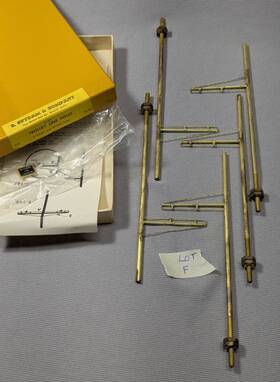 S-167 Suydam Ho Scale # Trolley Line Poles Single Arm Bracket 5 Count Lot F S-167 Suydam Ho Scale # Trolley Line Poles Single Arm Bracket 5 Count Lot F
