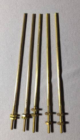 S-169 Suydam Ho Scale Trolley Line Poles Span Wire Brass 5 Count #