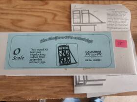 424102 T. P. Fleming O Scale Mine Head Frame Vertical Shaft Kit Pre-owned Wood