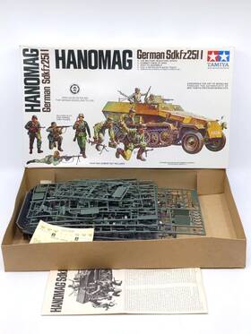 Mm-120a Tamiya 1/35 Scale German Hanomag With Figures Building Kit Ln/box