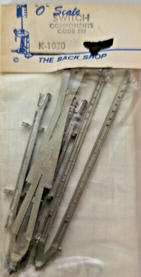 K-1020 The Back Shop O Scale Code 100 Turnout Switch Parts Kit Nos