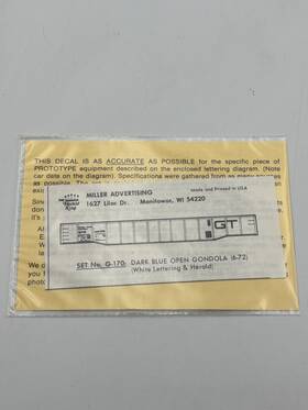 G-170 The Herald King Ho Dark Blue Open Gondola White Lettering Decal
