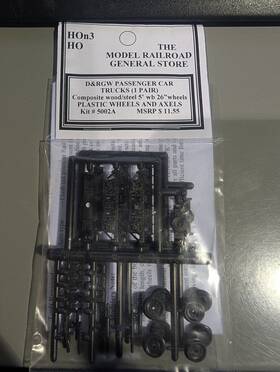 5002a The Model Railroad General Store Ho D&rgw Passenger Car Trucks 1 Pair