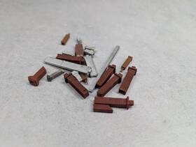 20004 The N Scale Architect Lot Of Various Chimney Assortment Pieces Read