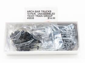3035 Tichy Train Group #3035 Ho 1/87 Scale Arch Bar Trucks 10-pair Kit 3035 Tichy Train Group #3035 Ho 1/87 Scale Arch Bar Trucks 10-pair Kit