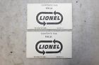 Toc-51 Lionel Steel Pins Track In Envelope Mint