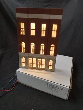 Ss1-06 Todd Architectural Models Arch And Layouts S2-4 6x9 Inch 3-story O Scale Lit Cityscape Shadow Box