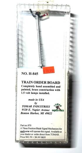 H-845 Tomar Industries Ho Scale Train Order Board Signal