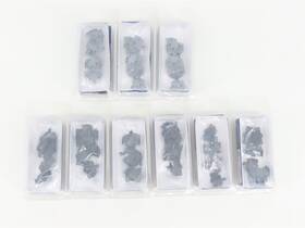 0337 Tomix 0336 Lot Of 9 N 1/160 Scale And Black Gray Tn Close Coupler 6-packs