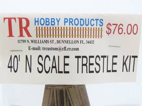 0388-40 Tr Hobby Products N 1/160 Scale Laser Kit #0388-40 Cut 40ft Timber Trestle