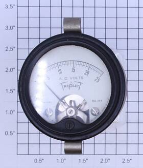 233-25v Triplett Panel Mount 0-25 Volt Ac Meter With Bracket