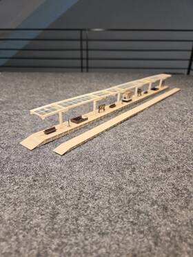 19991 Vollmer 14993/ N Scale Station Platform Fully Assembled