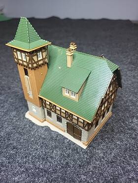 21072 Vollmer N Scale 1 /160 German Fire Station Inmaculate Fully Assembled