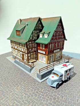 29473 Vollmer Ho Scale 1/87 Multi-story European Style Architecture Plastic Building With Shop