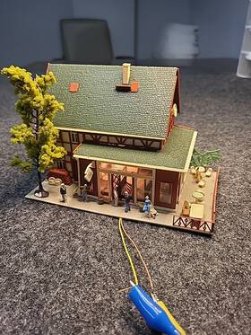 43681 Vollmer Ho Luigis Pizzaria With Light And Interior Fig Fully Assembled