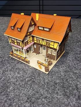 43692 Vollmer Ho Scale Romantik Flower Shop With Interior Accessories Light Built