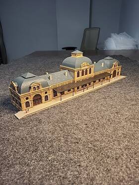 47505 Vollmer N Scale Baden- Baden Main German Train Station Fully Assembled