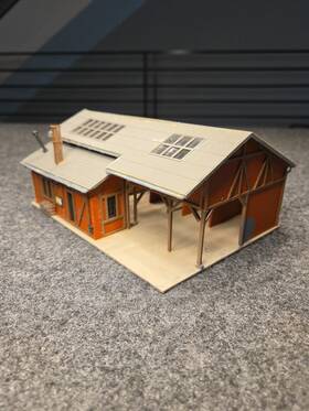 54265 Vollmer 55265 Ho #54265 Railroad Warehouse With Office And Storage Fully Built