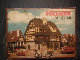7712 Vollmer 7625 Vintage N Scale Ratskeller. Half Timbered Inn. Opened And Complete
