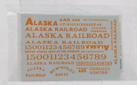 119800 Walthers Ho Scale Yellow Alaska Railroad Passenger Car Decal