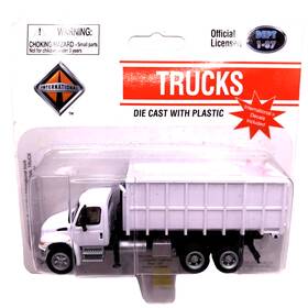 4128-77 Walthers Rtr Boley Ho 1 87 White/white International Roll Of Dumpster Truck Built/layout