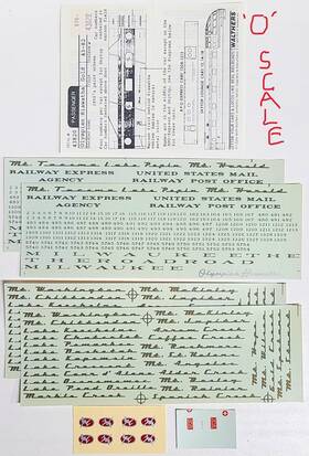 43820 Walthers Decals #43820 Olympian Hiawatha Gold Lettering 1950s O Scale Nos