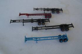 Walthers 616374185887 Five Ho 1/87 Scale Intermodal Container Chassis Athearn A-line Walther Promotex