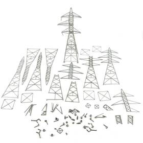 933-3121 Walthers 633-3121 Ho High Voltage Power Line Towers - For Parts As Is 933-3121 Walthers 633-3121 Ho High Voltage Power Line Towers - For Parts As Is