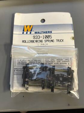 933-1005 Walthers Ho Scale Rollerbearing Sprung Truck One Pair