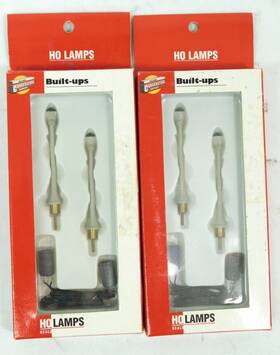933-1092 Walthers Concrete Column Lamps 2pk Set Of 2