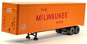Milz207235 Walthers 933-1452 #933-1452 Ho Scale Milwaukee Road 40ft Piggyback Trailer #milz207235