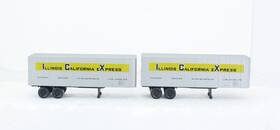 933-1608 Walthers Ho Scale Illnois California Express 32ft Van Trailer Lot Of 2