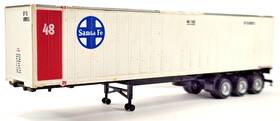 933-1811 Walthers #933-1811 Ho Scale Santa Fe 48ft Hi-cube Container With 3-axle Chassis