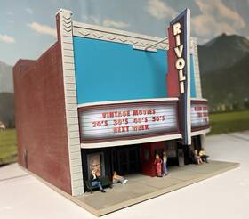 933-2771 Walthers Ho Scale Rivoli Theatre- Built And Ready- Just Plug Lights