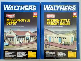 933-2924 Walthers Ho Scale Mission Style Depot With Freight House Buildng Kit Lot 2920 2921