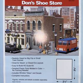 933-3000 Walthers Ho Dons Shoe Store Building Kit