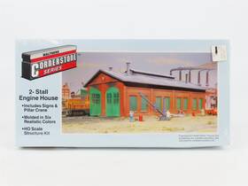 933-3007 Walthers Ho Scale 2-stall Engine House Building Kit Sealed