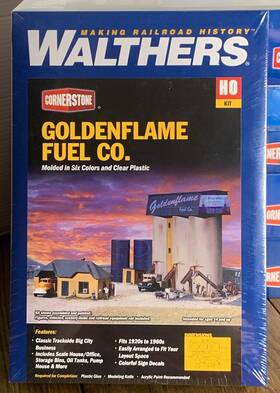 933-3087 Walthers Ho Goldenflame Fuel Co. Cornerstone Building Model Kit Sealed