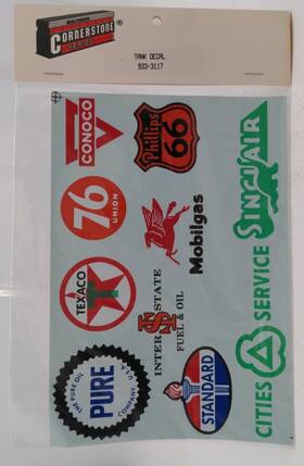 933-3117 Walthers Ho Scale Cornerstone Series Assorted Tank Decal Kit