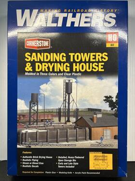 933-3182 Walthers Ho Sanding Towers And Drying House Cornerstone Kit Open Box