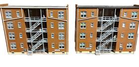 933-3263 Walthers N Scale Parkview Terrace Background 2 Apartments With Lights Tested 933-3263 Walthers N Scale Parkview Terrace Background 2 Apartments With Lights Tested