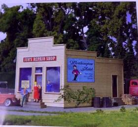 933-3527 Walthers Ho 1/87 Jims Repair Shop Building Kit #933-3527 U Build 4 Layout