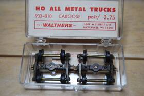 933-818 Walthers Vintage Pair Of All Metal Trucks # Caboose