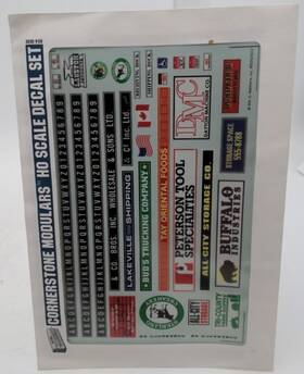 934-1030 Walthers Ho Scale Cornerstone Modular S Decal Set