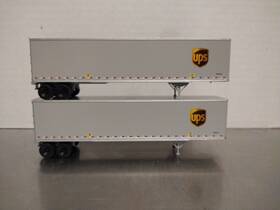 949-2459 Walthers 53ft Stoughton Trailer Ups Modern Logo 2-pack Ho Scale